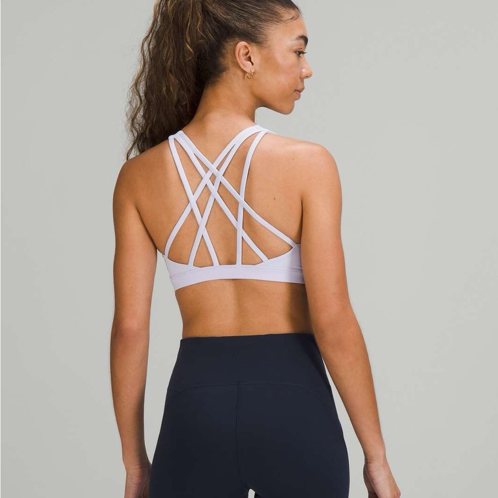 Women's Free to be Serene Light Gray Sports Bra